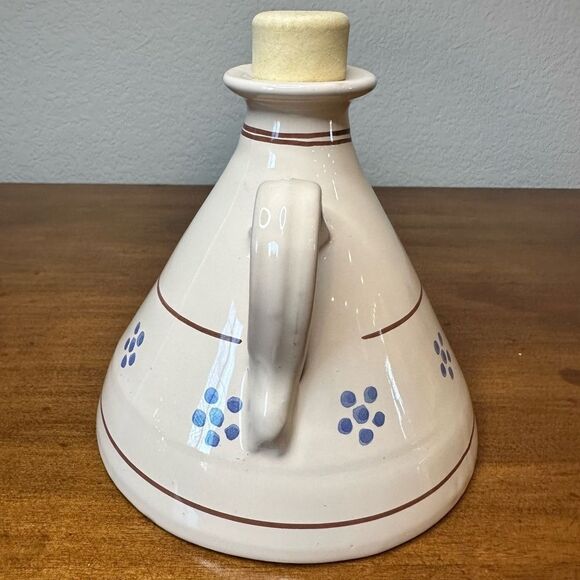 Vintage Giovanni Saldarelli Italy Ceramic Rooster Hand Painted Oil Carafe - Picture 3 of 7